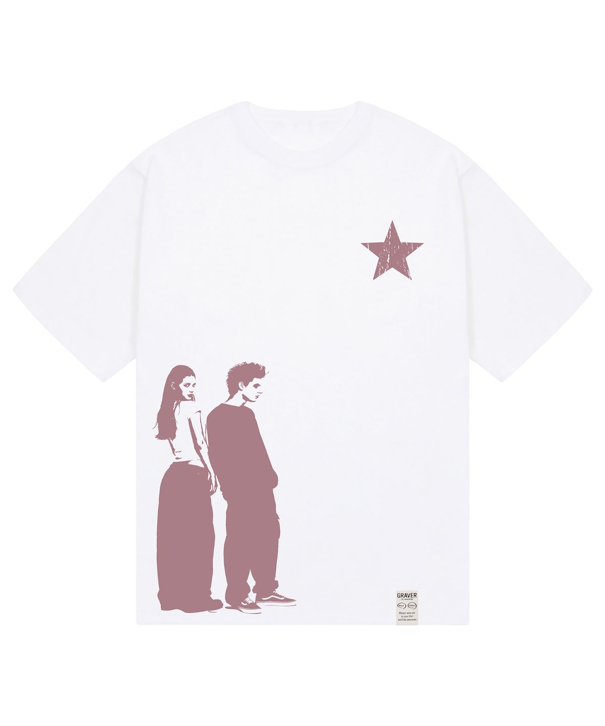 그레이버(GRAVER) [UNISEX]STAR1 COUPLE 반팔 티셔츠_2color