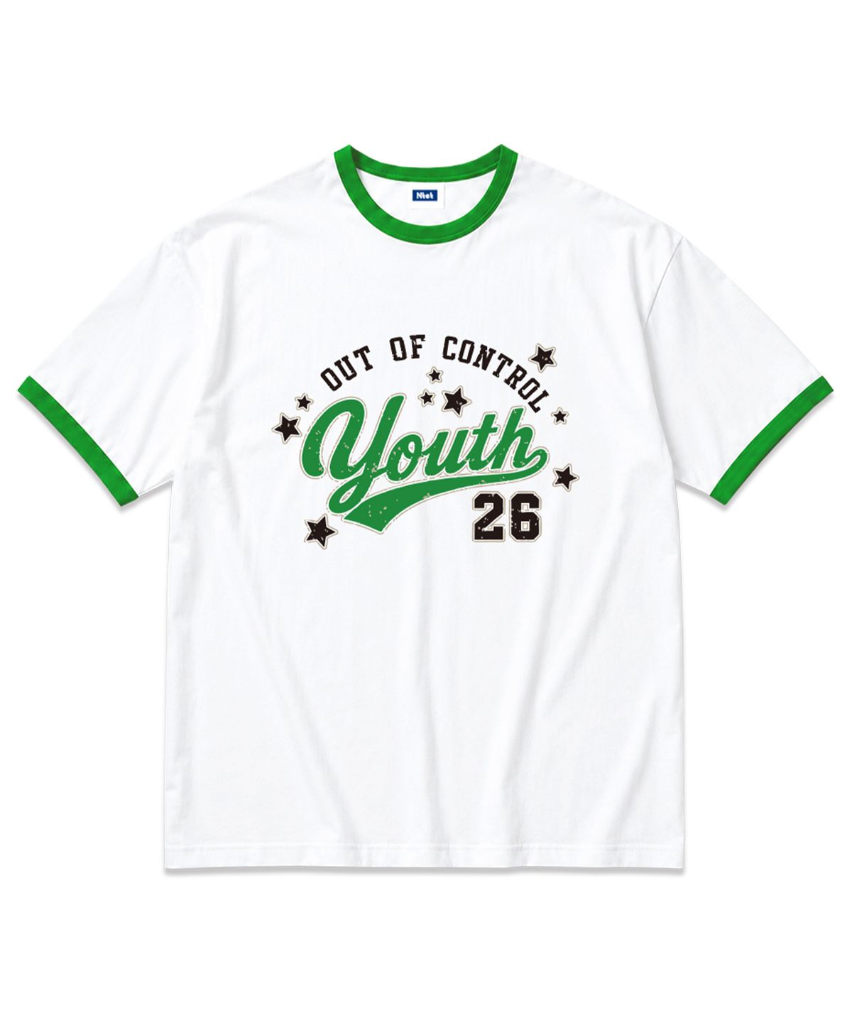 엔티이티(NTET) out of control overfit ringer t-shirt (3color)