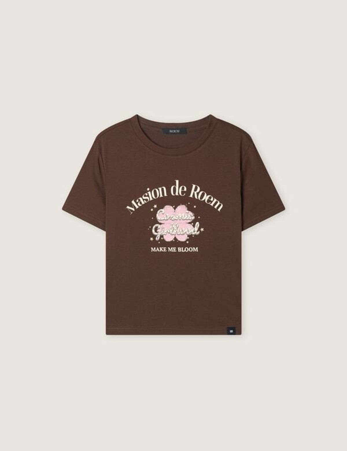 로엠(ROEM) 프린팅 크롭 티셔츠 RMHWG38RT3