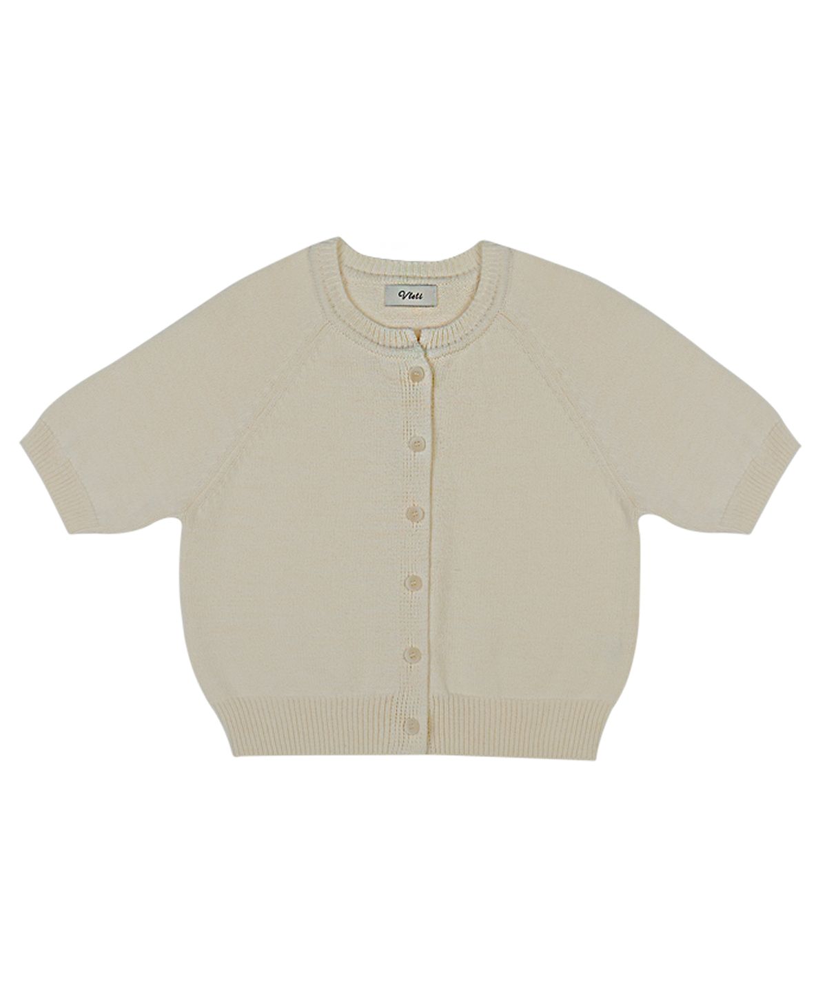 블레티(VLETI) Cotton Half Knit Cardigan (cream)