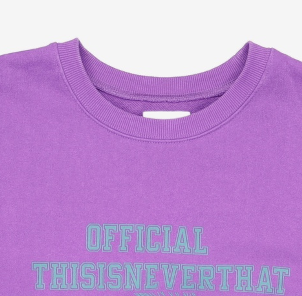 디스이즈네버댓(THISISNEVERTHAT) For The World Crewneck Purple XL