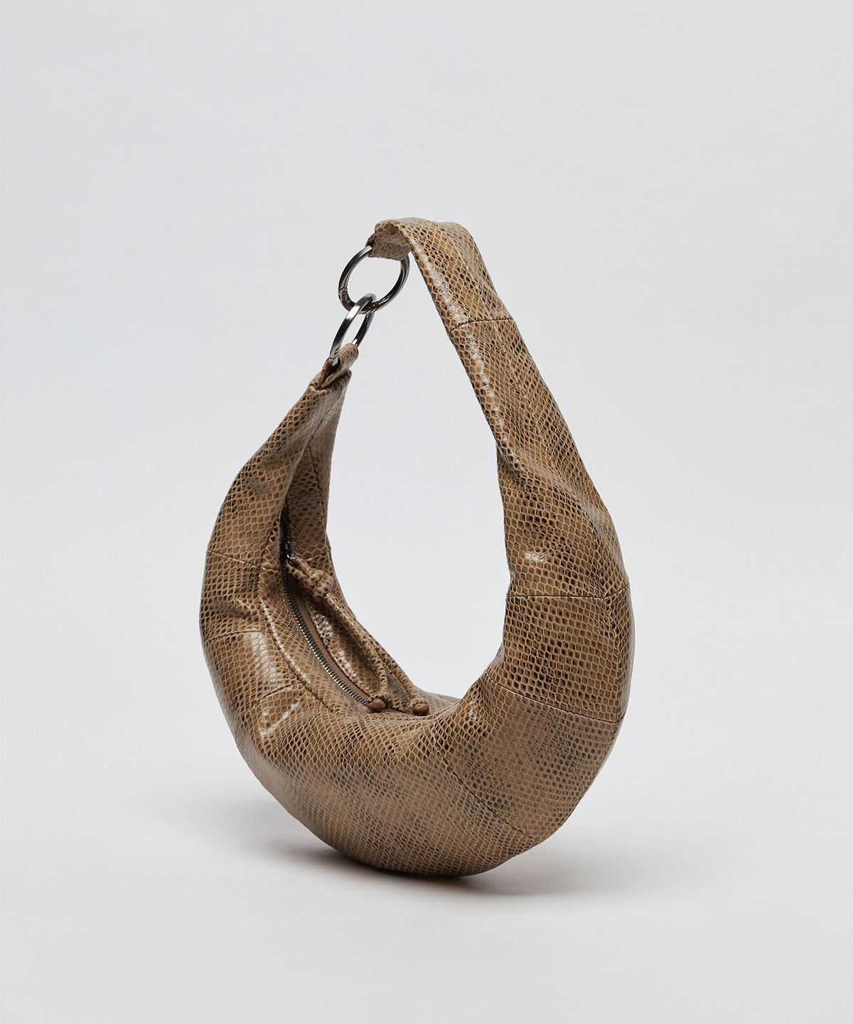 아카이브앱크(ARCHIVEPKE) Small fling hobo bag(Python beige)_OVBAX26255PYB