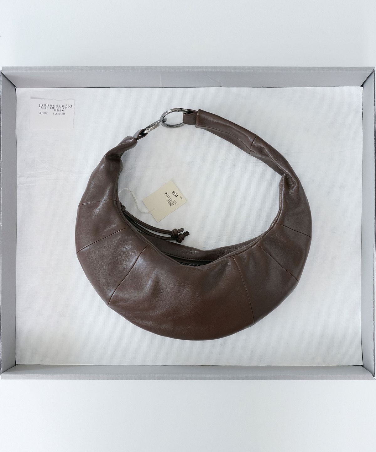 아카이브앱크(ARCHIVEPKE) Small fling hobo bag(Deep brown)_OVBAX26255VTB
