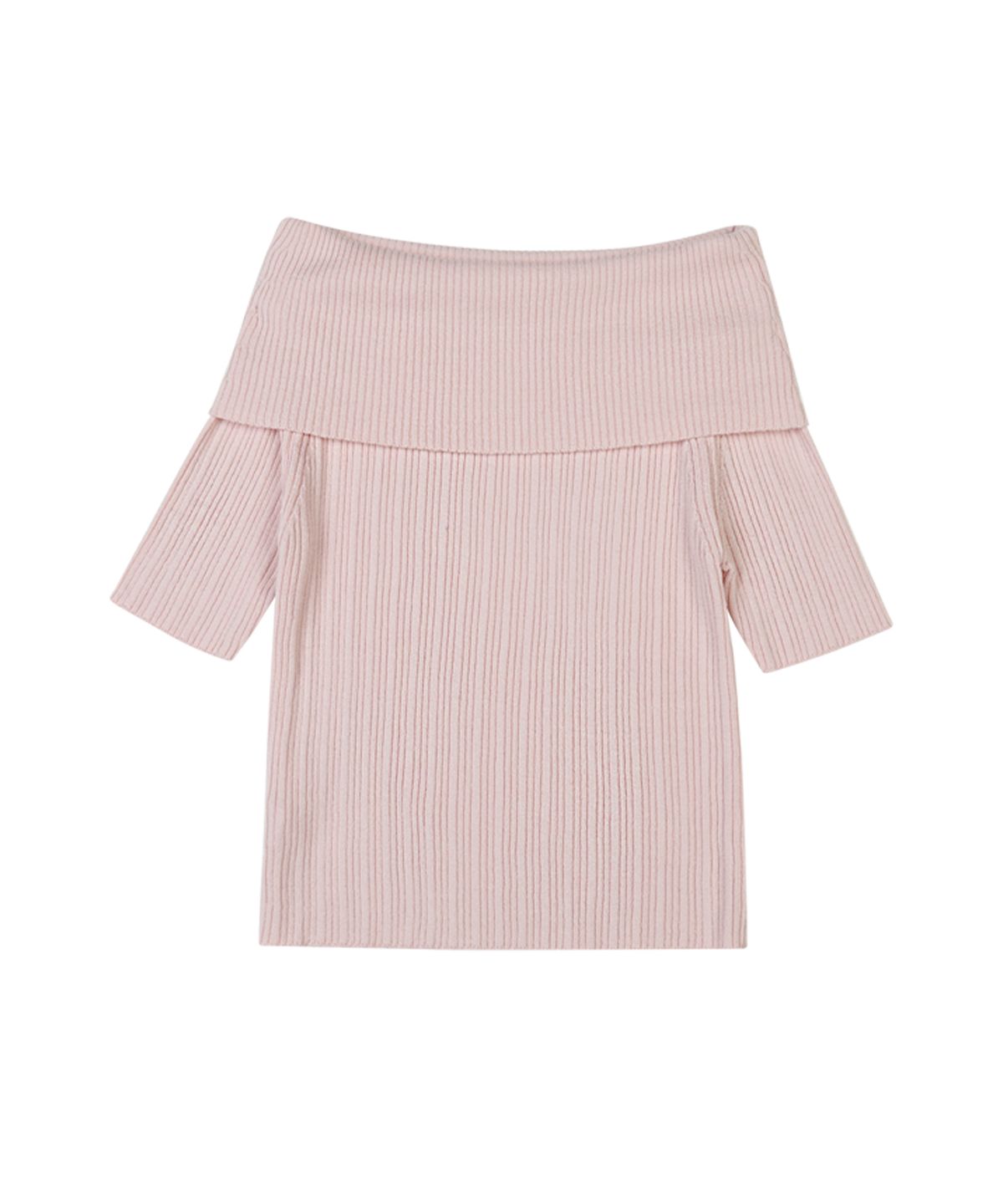 블레티(VLETI) Viscose Off Shoulder Half Knit (pink)