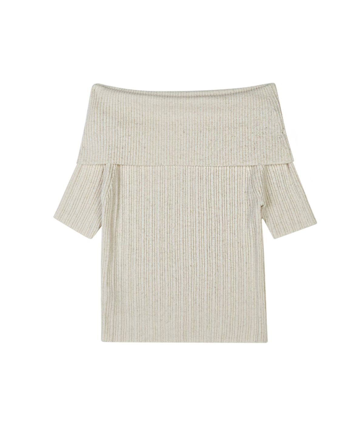 블레티(VLETI) Viscose Off Shoulder Half Knit (linen)