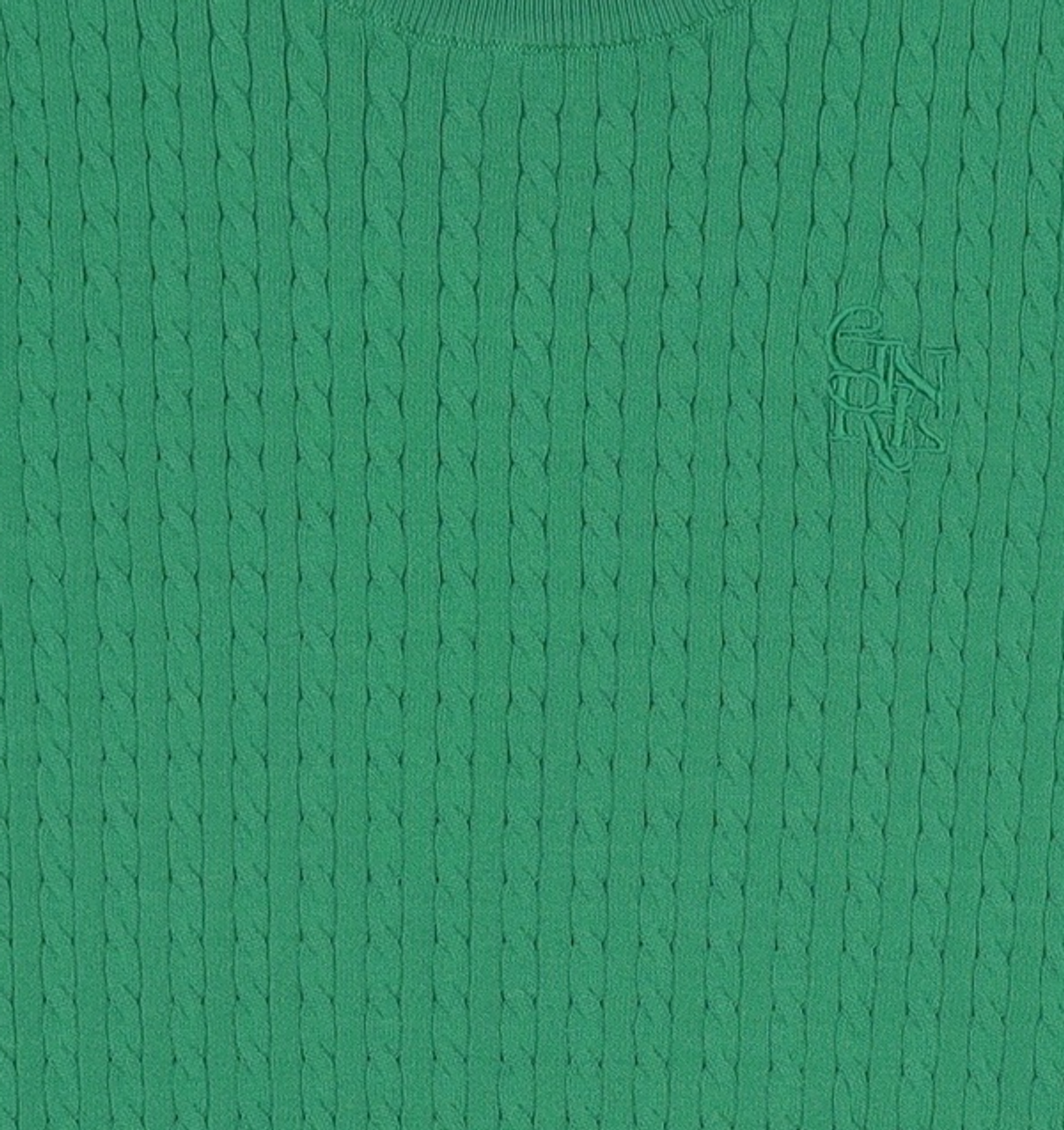 제너럴 아이디어(GENERAL IDEA) GNRL 케이블 하프 니트 [GREEN] / WBC2L05541 M