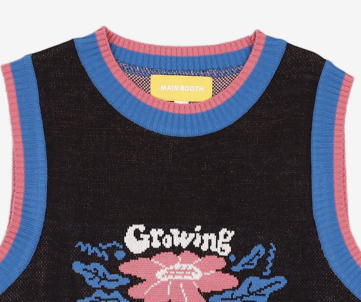 메인부스(MAINBOOTH) Rafflesia Knit Vest(BLACK) M