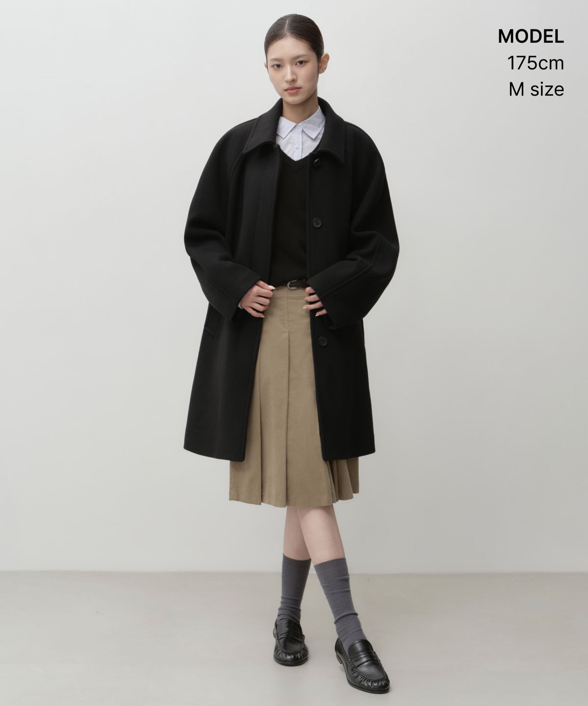 무신사 스탠다드 우먼(MUSINSA STANDARD WOMAN) 우먼즈 캐시미어 블렌드 코쿤 발마칸 코트 [블랙]