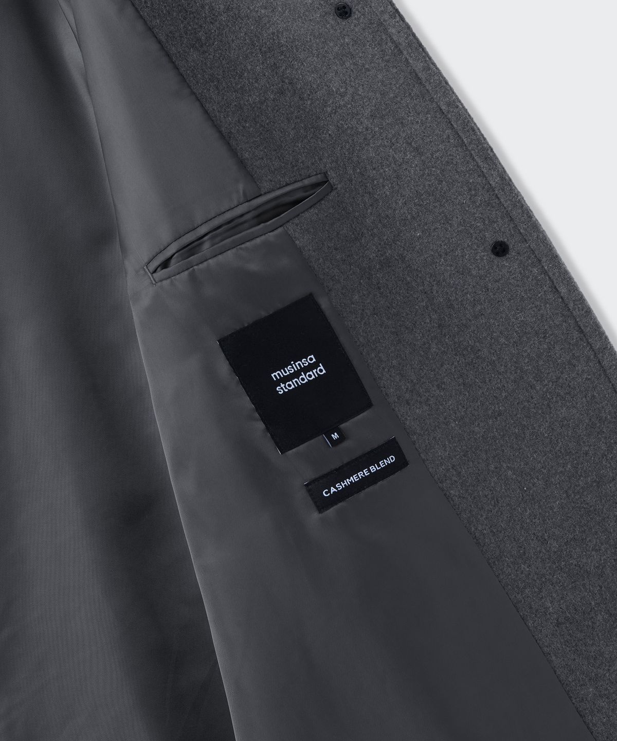 무신사 스탠다드 우먼(MUSINSA STANDARD WOMAN) 우먼즈 캐시미어 블렌드 코쿤 발마칸 코트 [미디엄 그레이]