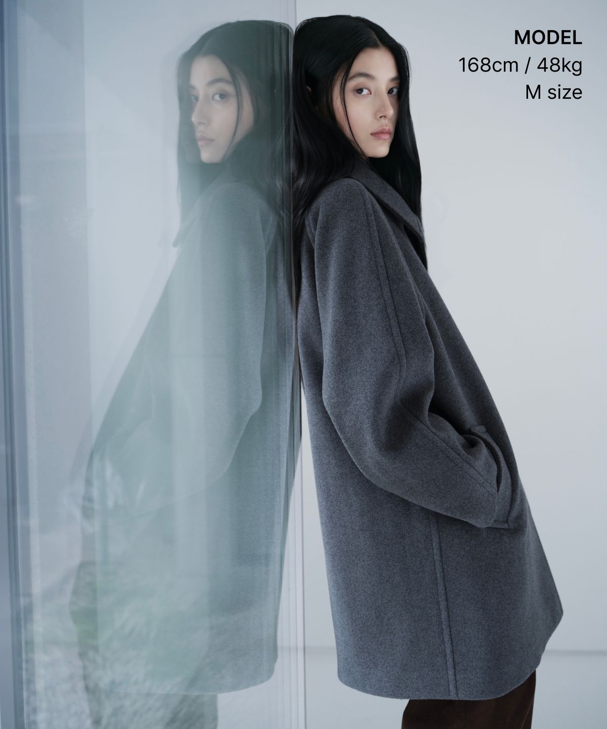무신사 스탠다드 우먼(MUSINSA STANDARD WOMAN) 우먼즈 캐시미어 블렌드 코쿤 발마칸 코트 [미디엄 그레이]