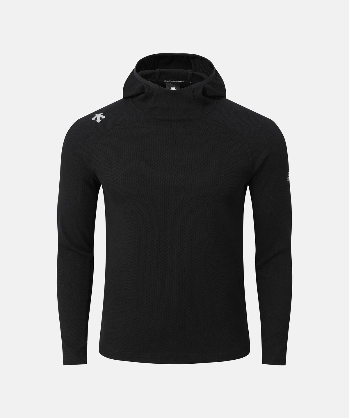 데상트(DESCENTE) 속건 후드 긴팔 티셔츠 블랙 SR323RTL73