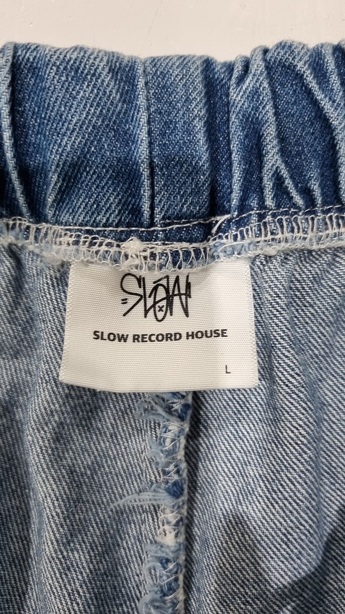슬로우 레코드 하우스(SLOW RECORD HOUSE) 청/데님 팬츠 L