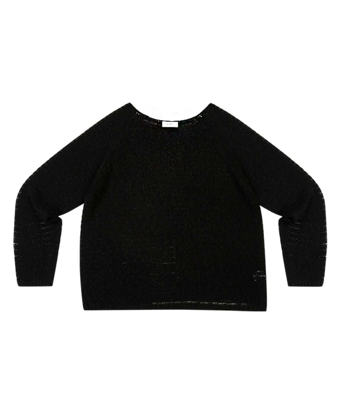 블레티(VLETI) Boat-neck Long Sleeve Knit (black)
