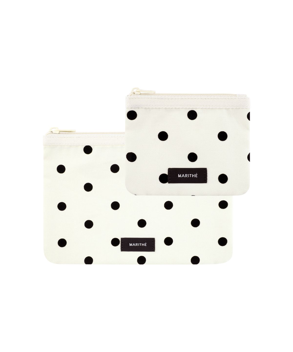 마리떼 프랑소와 저버(MARITHÉ + FRANҪOIS GIRBAUD) POLKA DOT POUCH 2PACK ivory