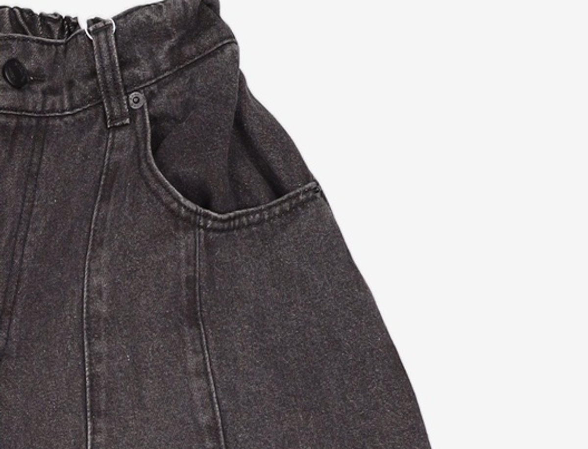 어반드레스(AVANDRESS) Super Wide Dart Denim Pants BLACK XL