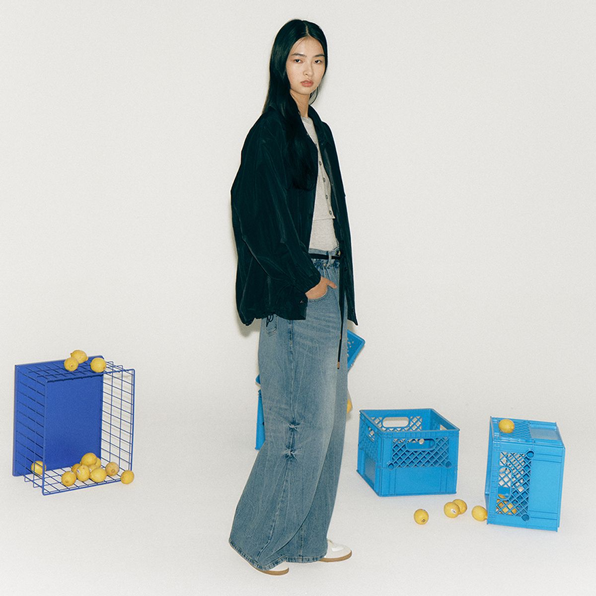 이비엠(EBM) 스탠카라 블루종 점퍼 자켓 EMP2EOT010
