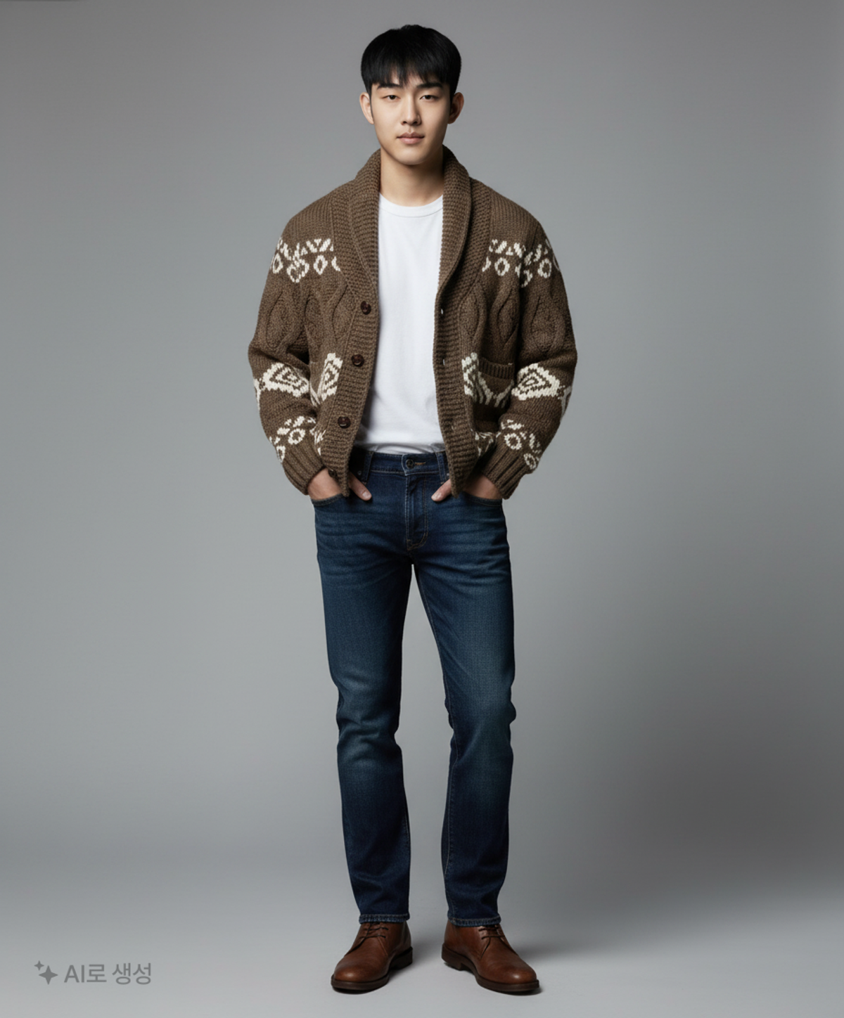 니티드(KNITTED) 카디건 XL