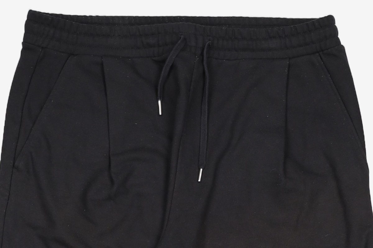 멜란지 마스터(MELANGE MASTER) 와이드 원 턱 스웨트 팬츠 [블랙] 2XL