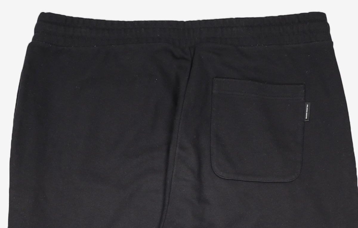 멜란지 마스터(MELANGE MASTER) 와이드 원 턱 스웨트 팬츠 [블랙] 2XL
