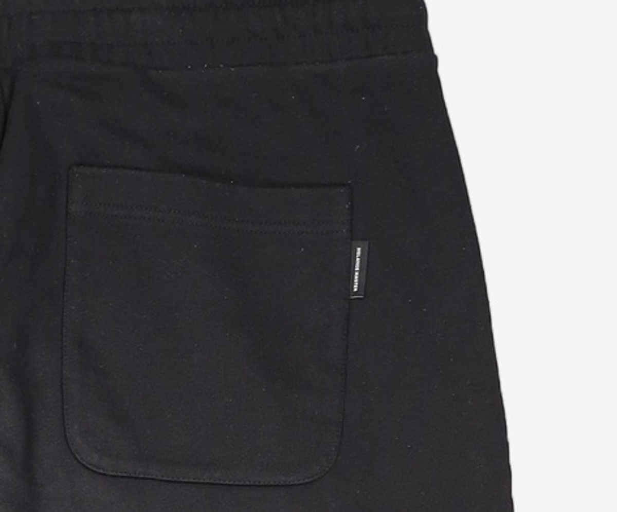 멜란지 마스터(MELANGE MASTER) 와이드 원 턱 스웨트 팬츠 [블랙] 2XL
