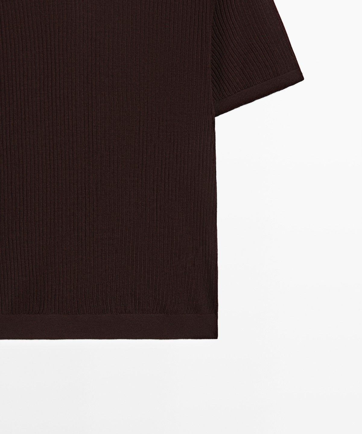 마시모두띠(MASSIMO DUTTI) 울 블렌드 반팔 니트 폴로