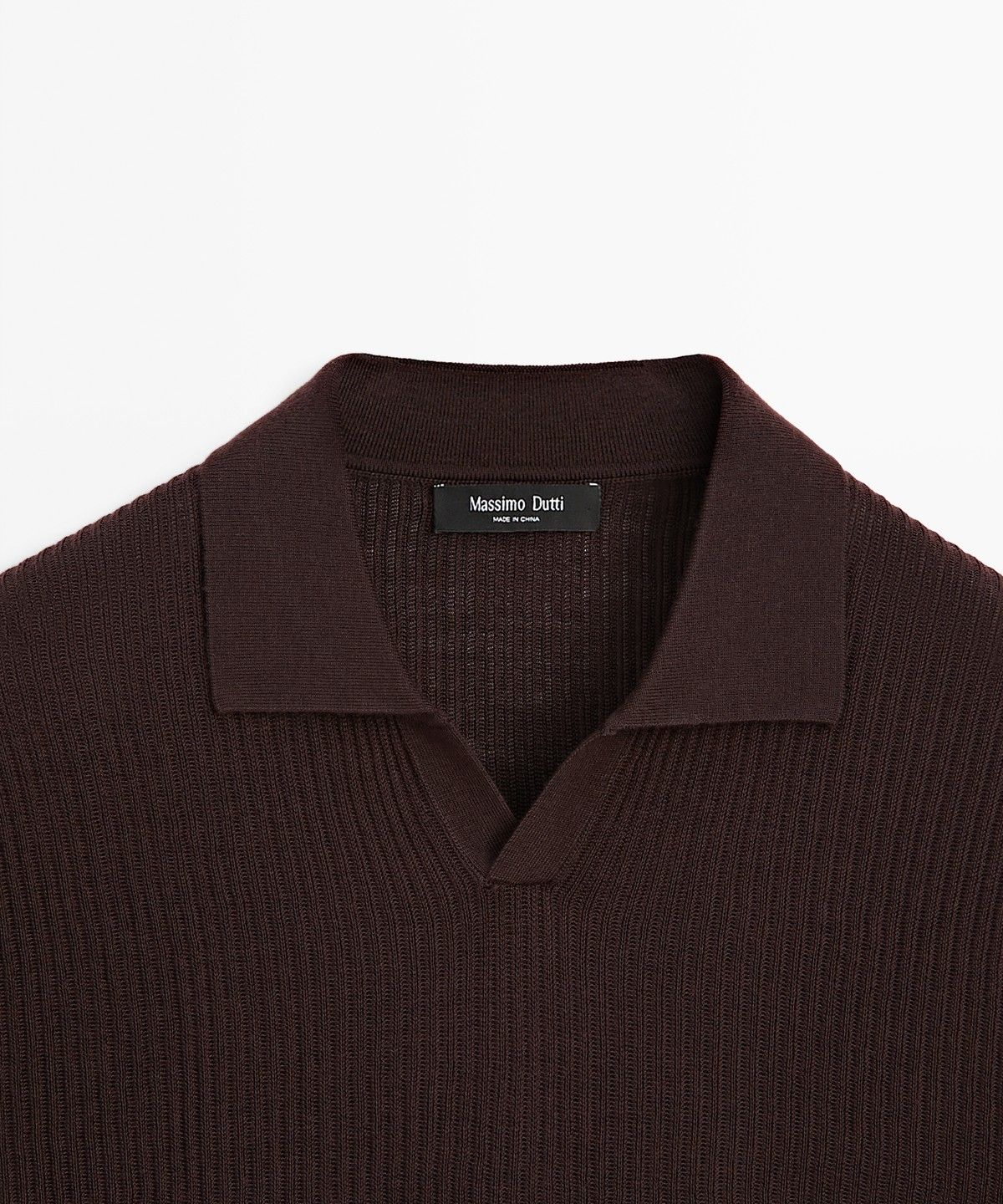 마시모두띠(MASSIMO DUTTI) 울 블렌드 반팔 니트 폴로