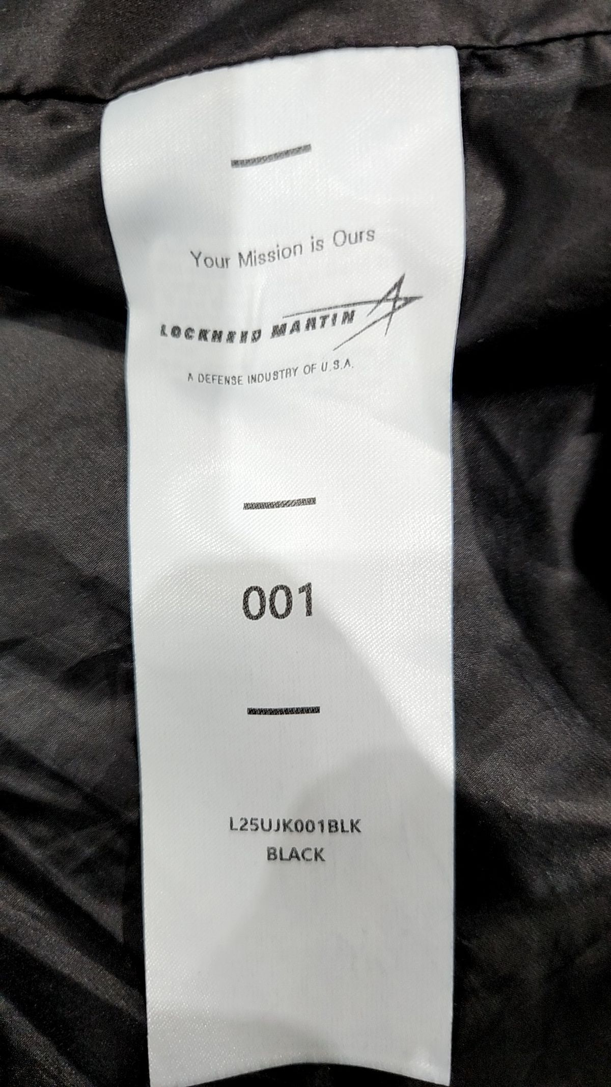 록히드마틴(LOCKHEED MARTIN) LM COLOR BLOCK PRIMALOFT PUFFER JACKET (BLACK) 1