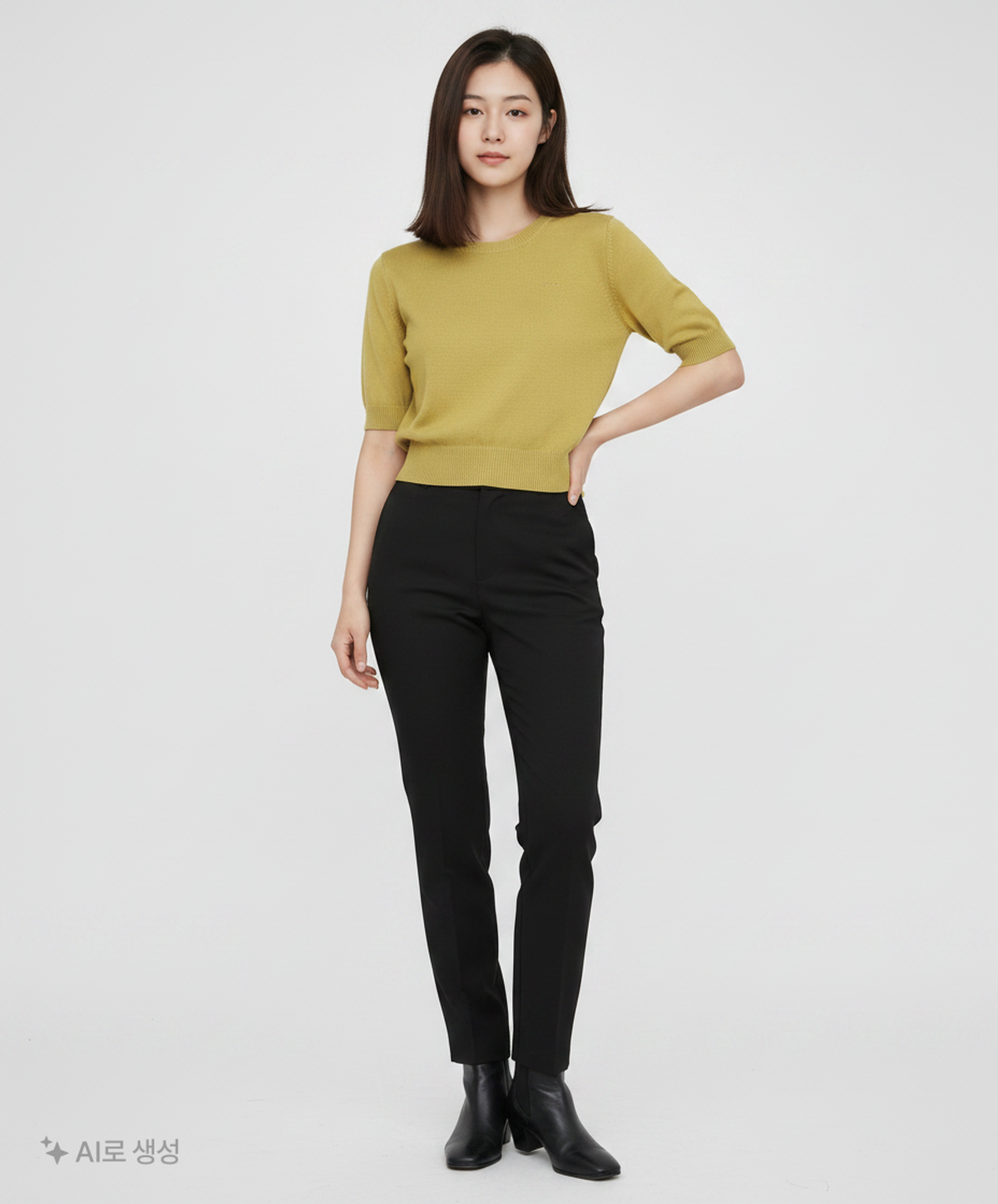 마리떼 프랑소와 저버(MARITHÉ + FRANҪOIS GIRBAUD) W HALF KNIT ROUND NECK CARDIGAN SET UP olive M