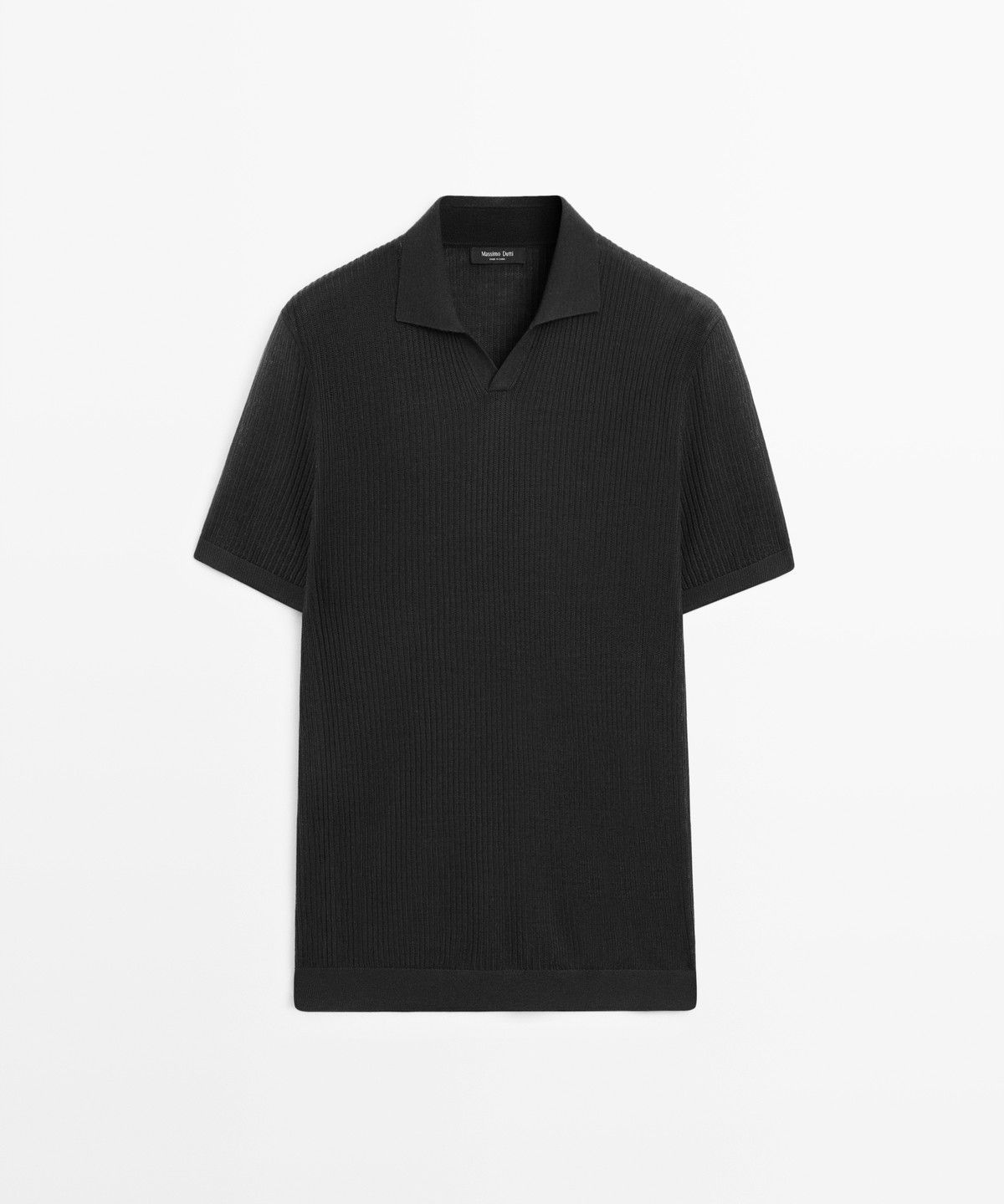 마시모두띠(MASSIMO DUTTI) 울 블렌드 반팔 니트 폴로