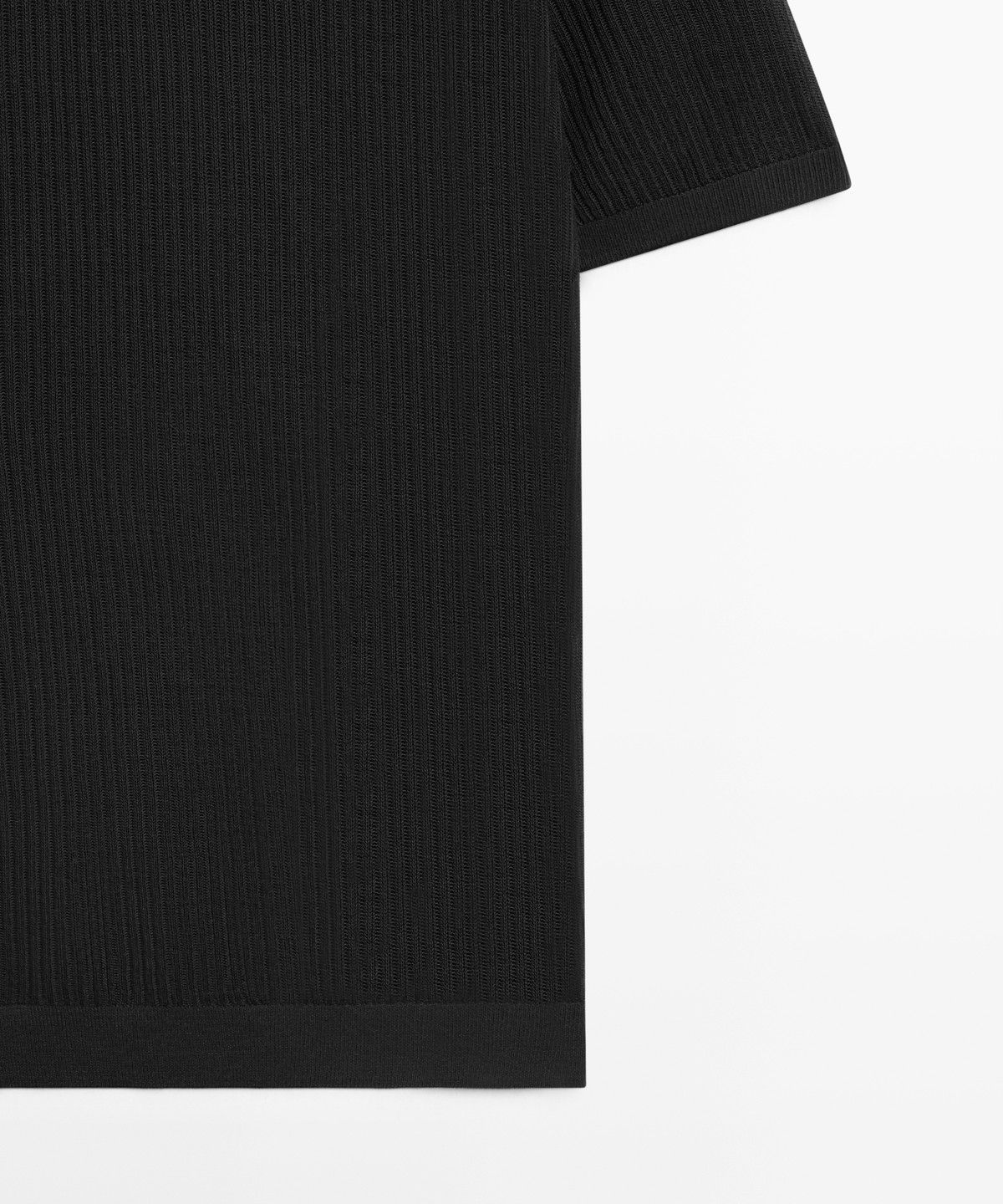 마시모두띠(MASSIMO DUTTI) 울 블렌드 반팔 니트 폴로