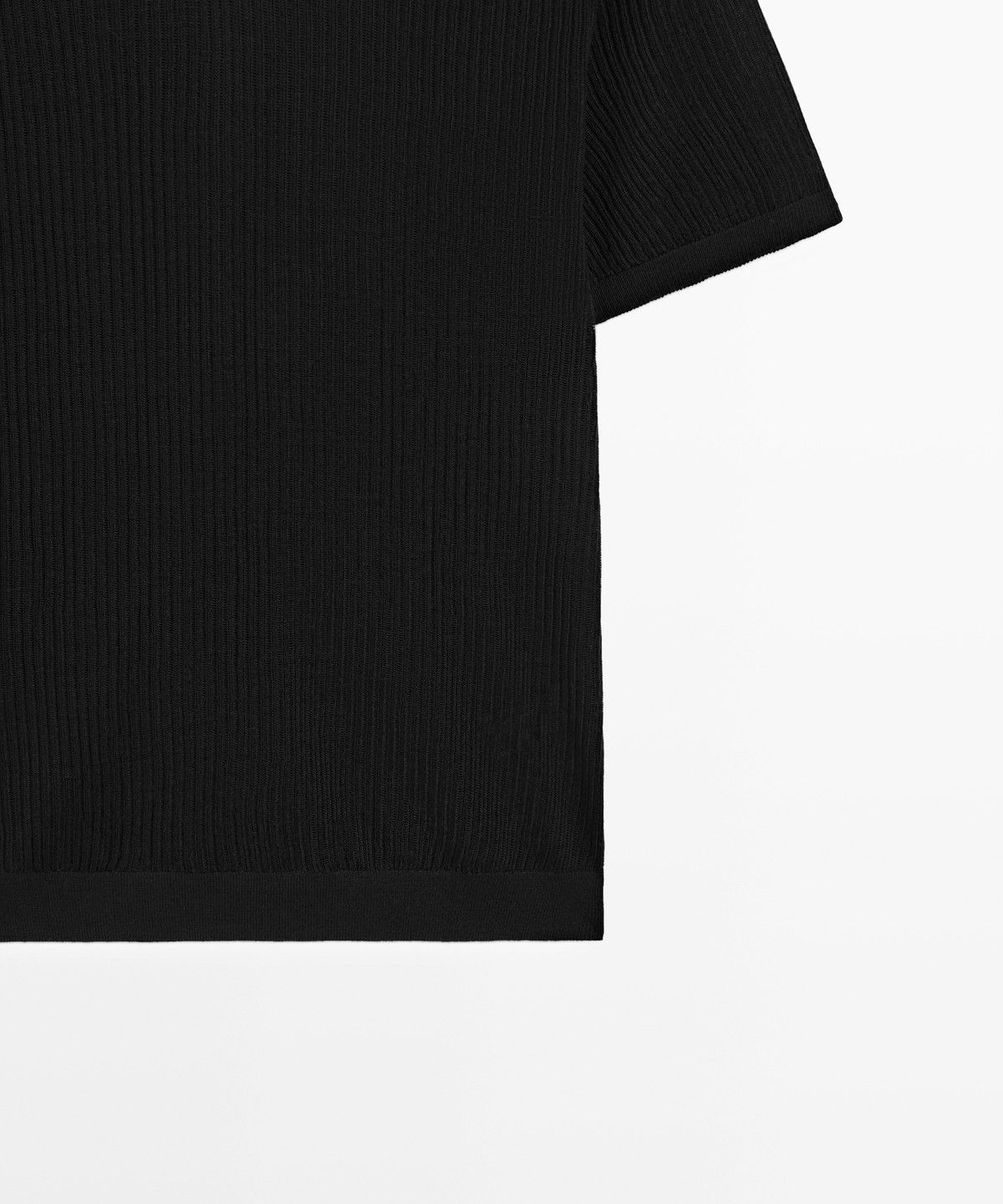 마시모두띠(MASSIMO DUTTI) 울 블렌드 반팔 니트 폴로