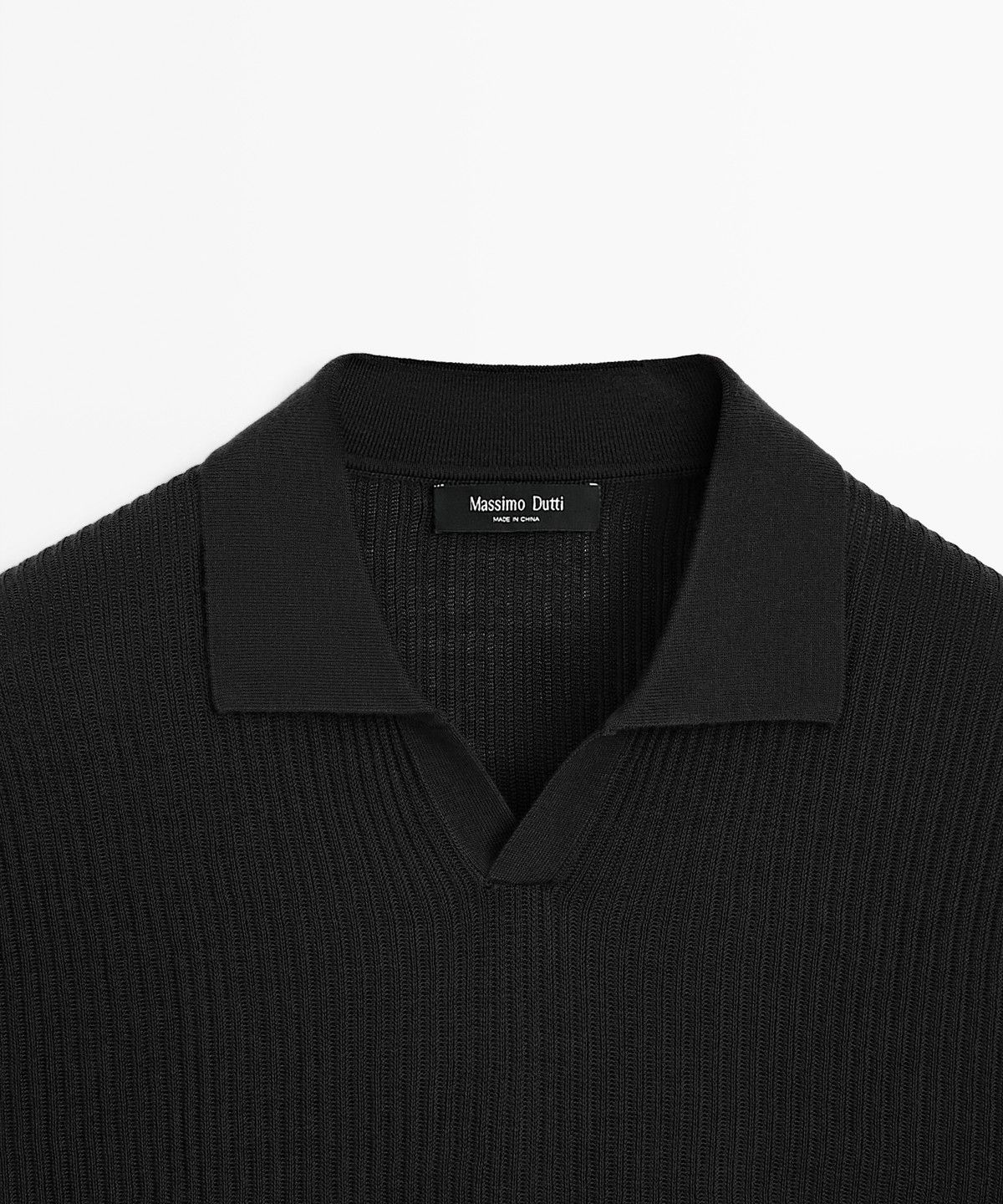 마시모두띠(MASSIMO DUTTI) 울 블렌드 반팔 니트 폴로