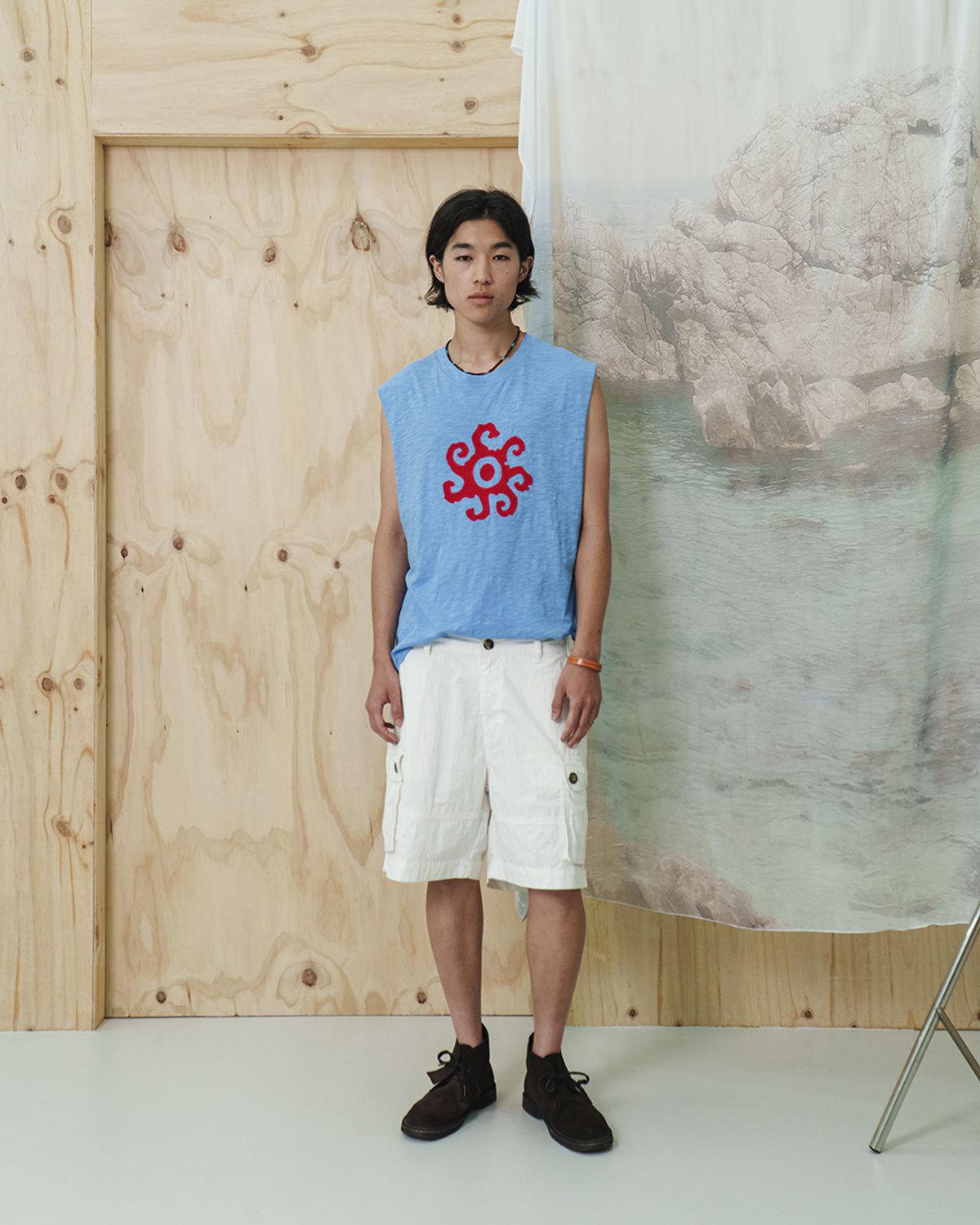 카락터(KARACTOR) Helio sleeveless top / Haze blue