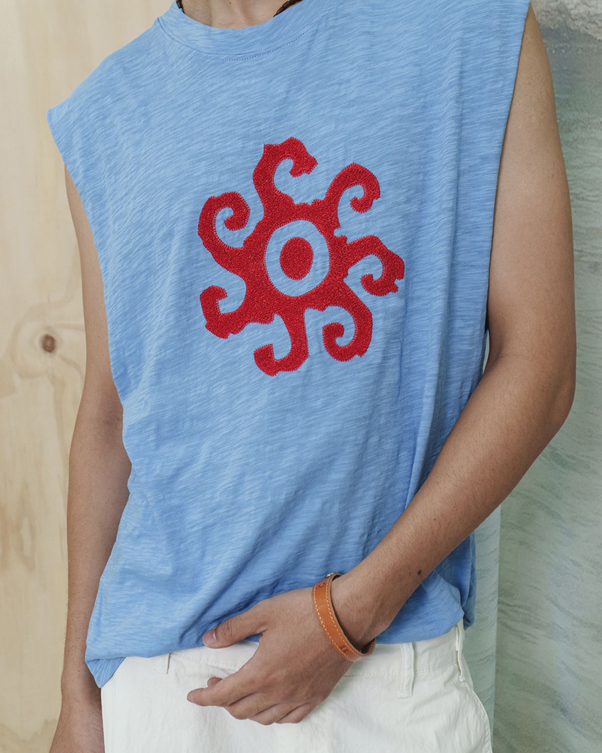 카락터(KARACTOR) Helio sleeveless top / Haze blue