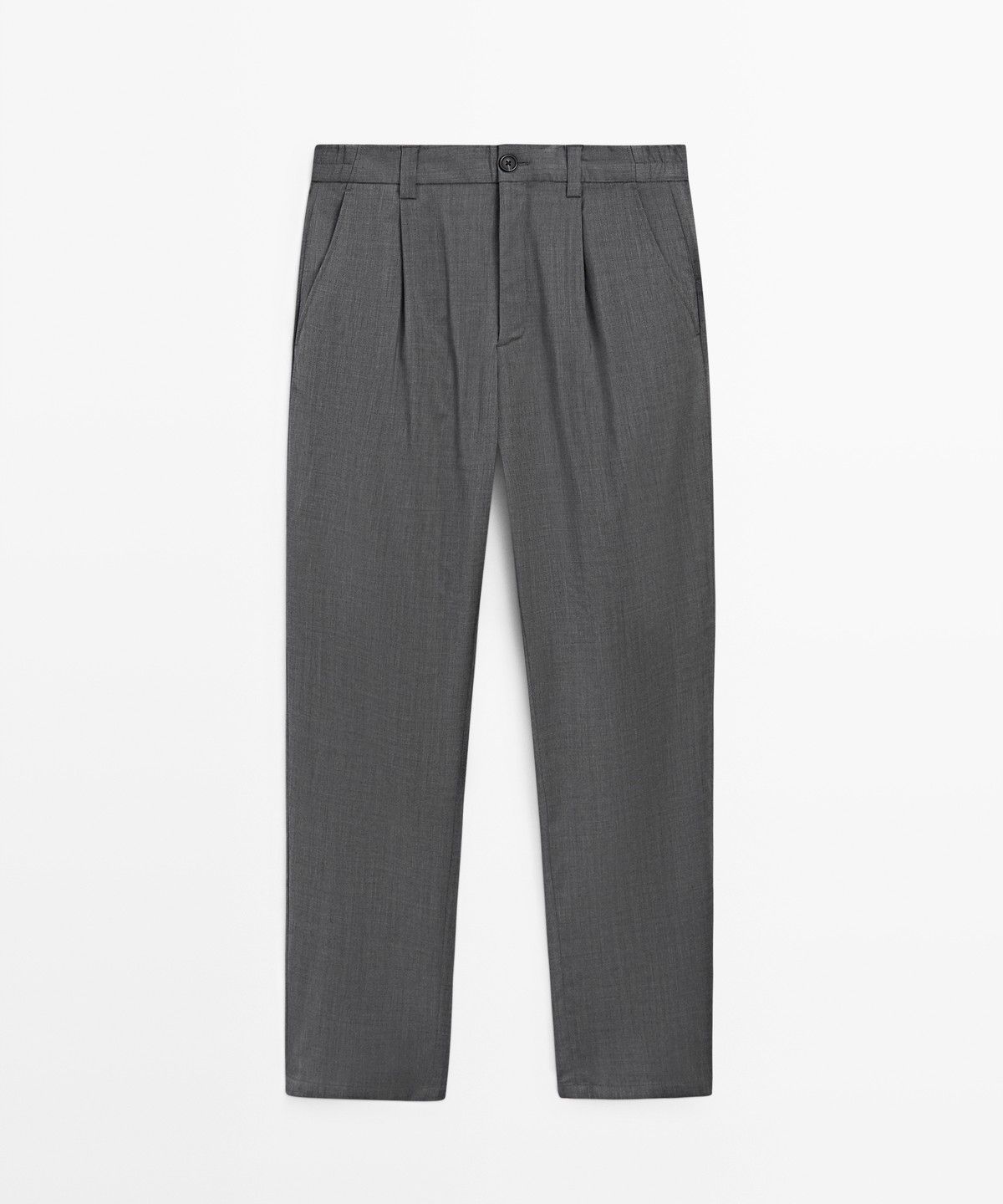 마시모두띠(MASSIMO DUTTI) 100% 울 스트레이트 핏 팬츠