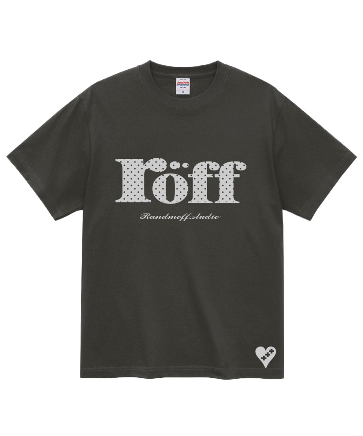랜덤오프(RANDOMOFF) RÖFF TYPE PLAY DOT T-SHIRT [ASH CACAO]