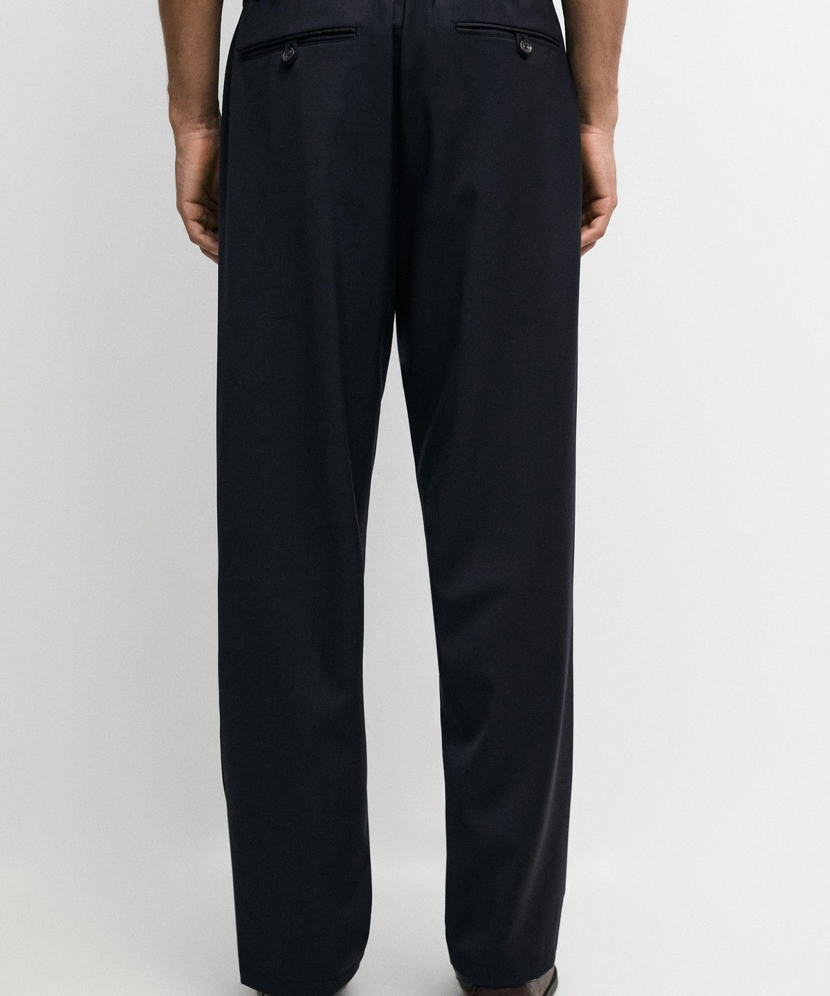마시모두띠(MASSIMO DUTTI) 100% 울 스트레이트 핏 팬츠