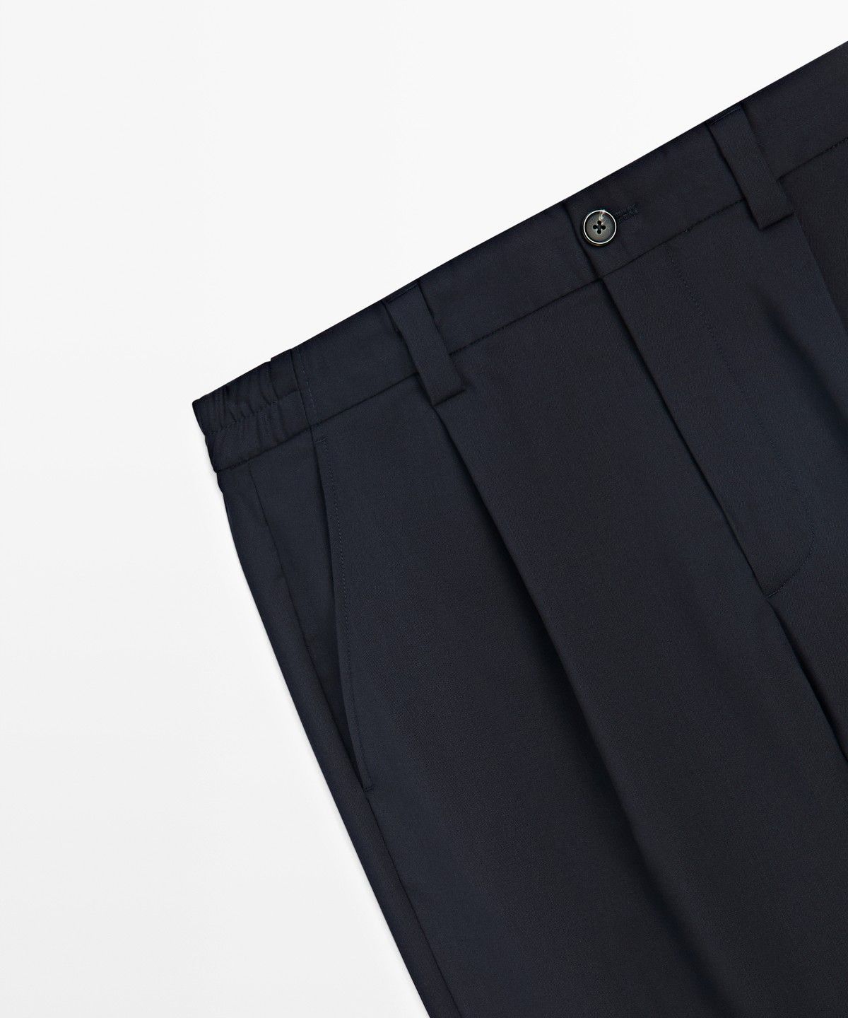 마시모두띠(MASSIMO DUTTI) 100% 울 스트레이트 핏 팬츠
