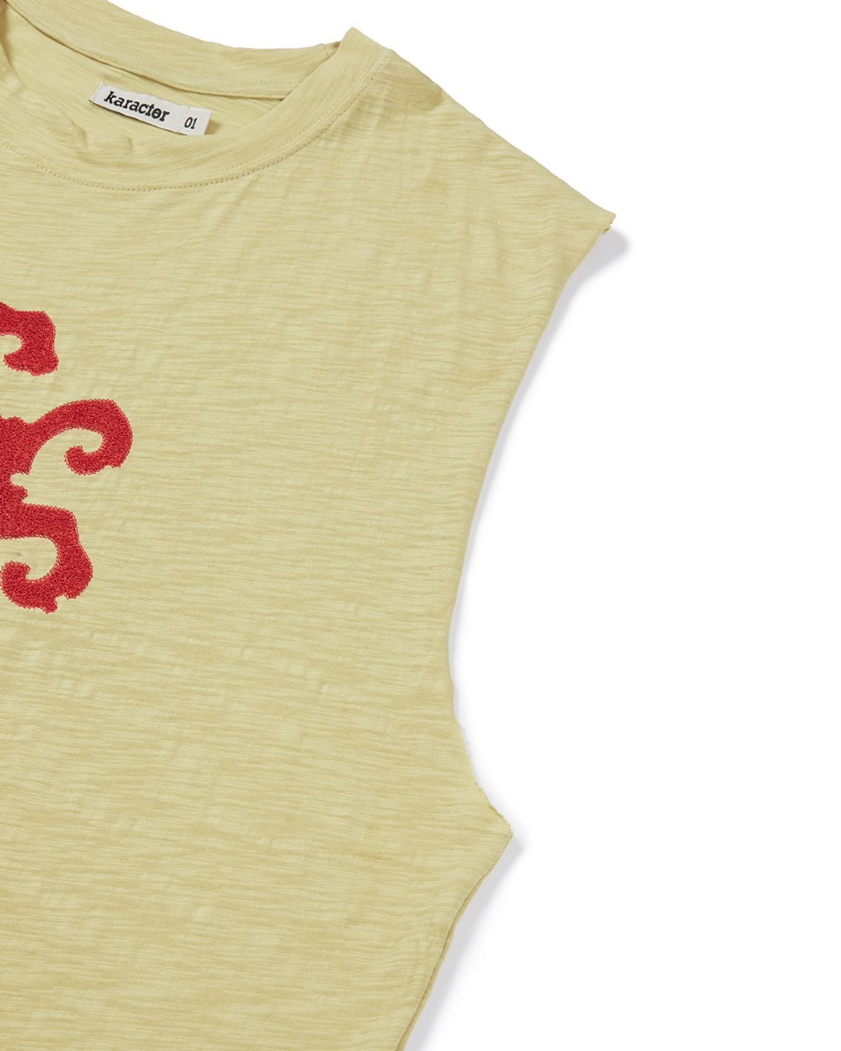카락터(KARACTOR) Helio sleeveless top / Straw yellow