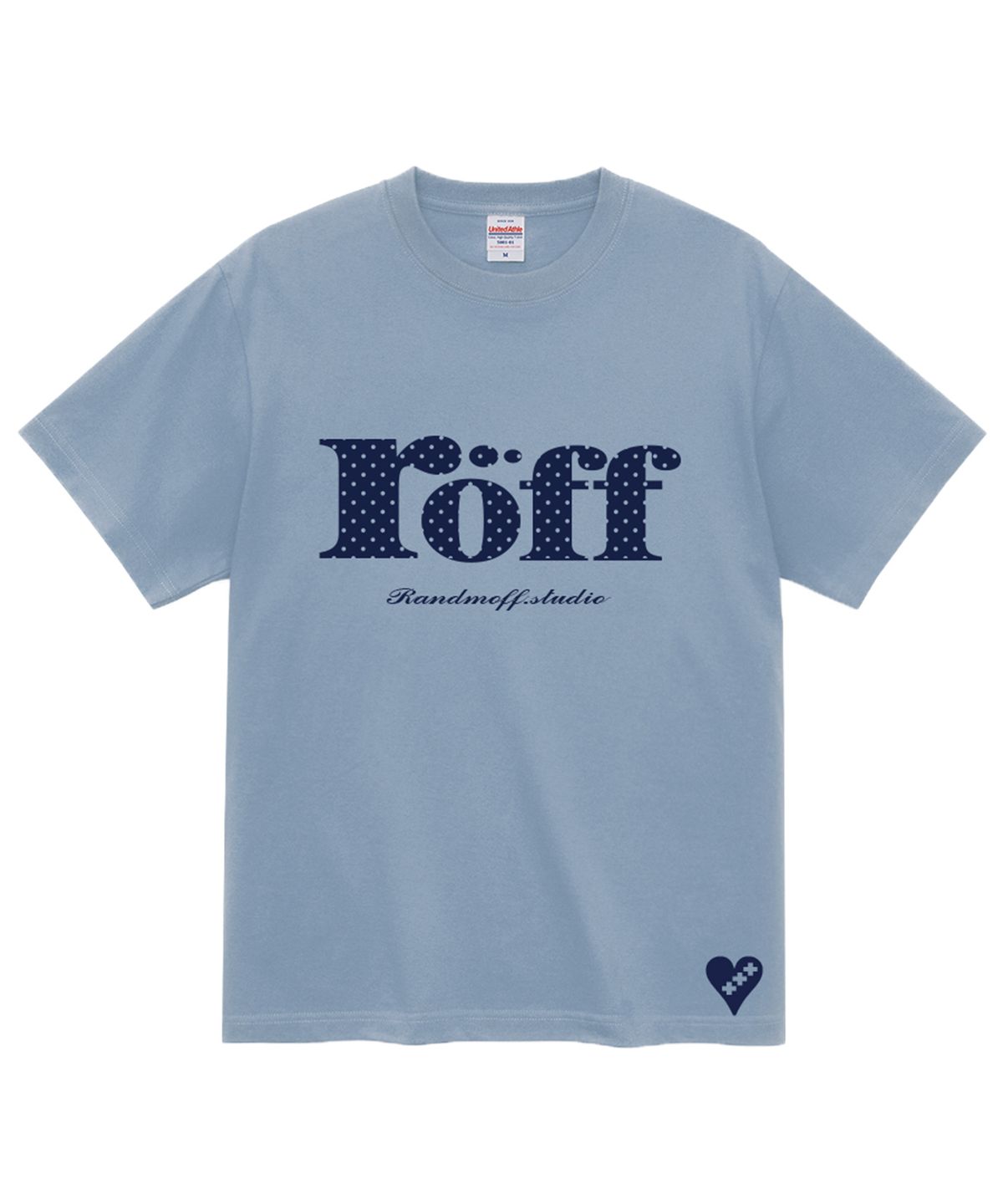 랜덤오프(RANDOMOFF) RÖFF TYPE PLAY DOT T-SHIRT [BLUE MOON]
