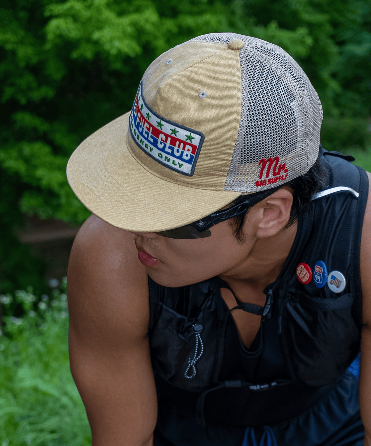 헤이미스터트러커(HEY MR TRUCKER) LOW FUEL 5PANEL MESH CAP - MUSTARD
