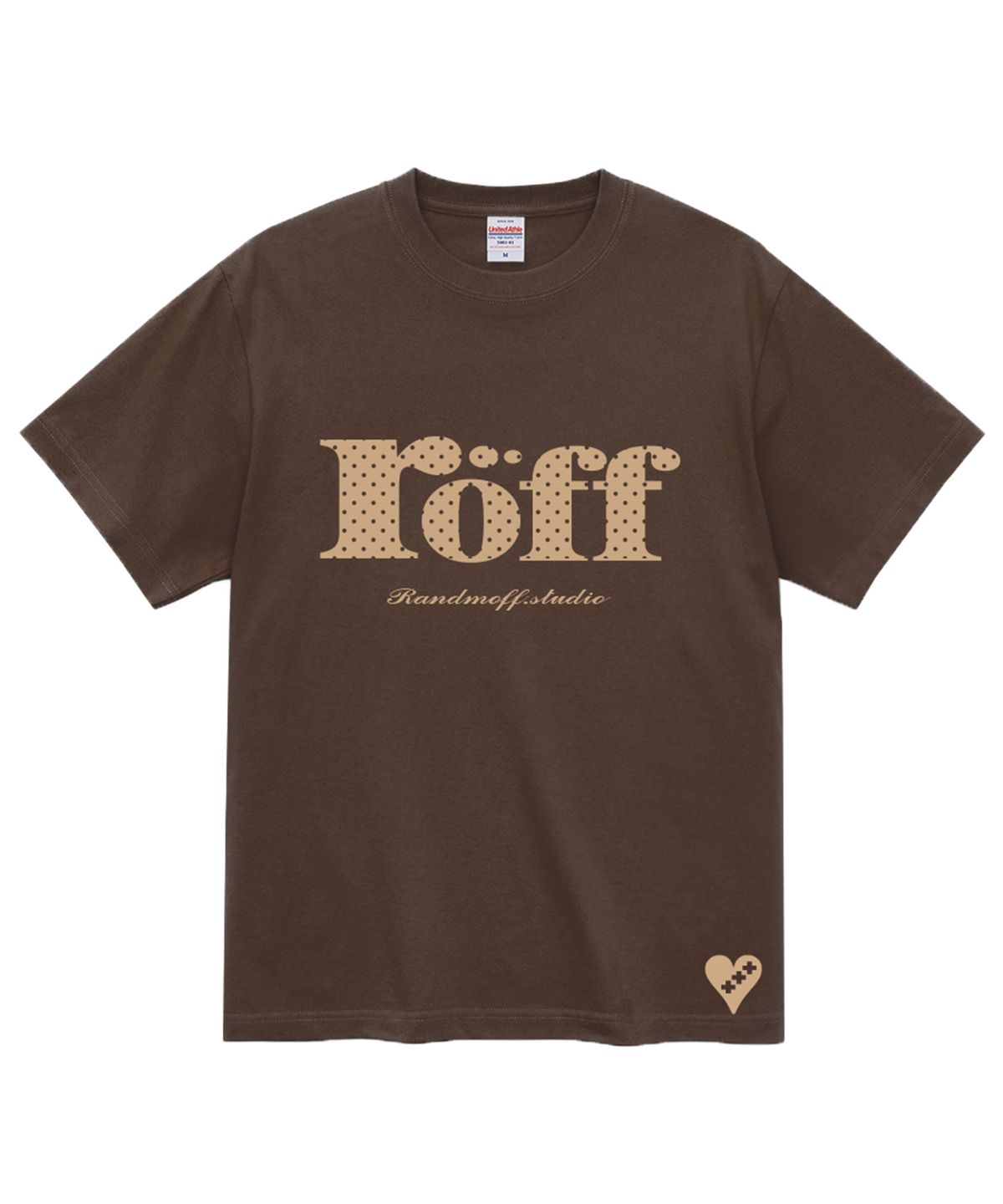 랜덤오프(RANDOMOFF) RÖFF TYPE PLAY DOT T-SHIRT [CHOCO CRUNCH]