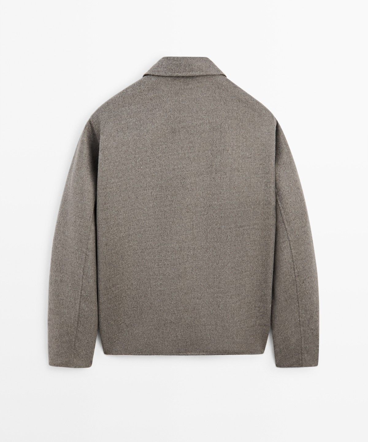마시모두띠(MASSIMO DUTTI) 버튼 디테일 울 혼방 오버셔츠