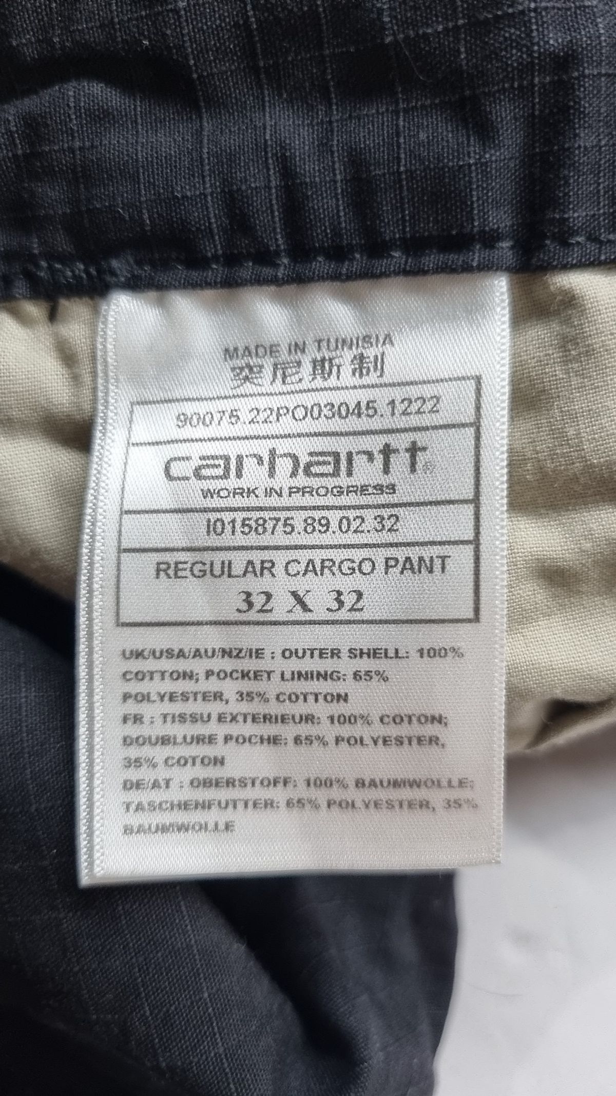 칼하트WIP(CARHARTT WIP) 코튼 팬츠 32