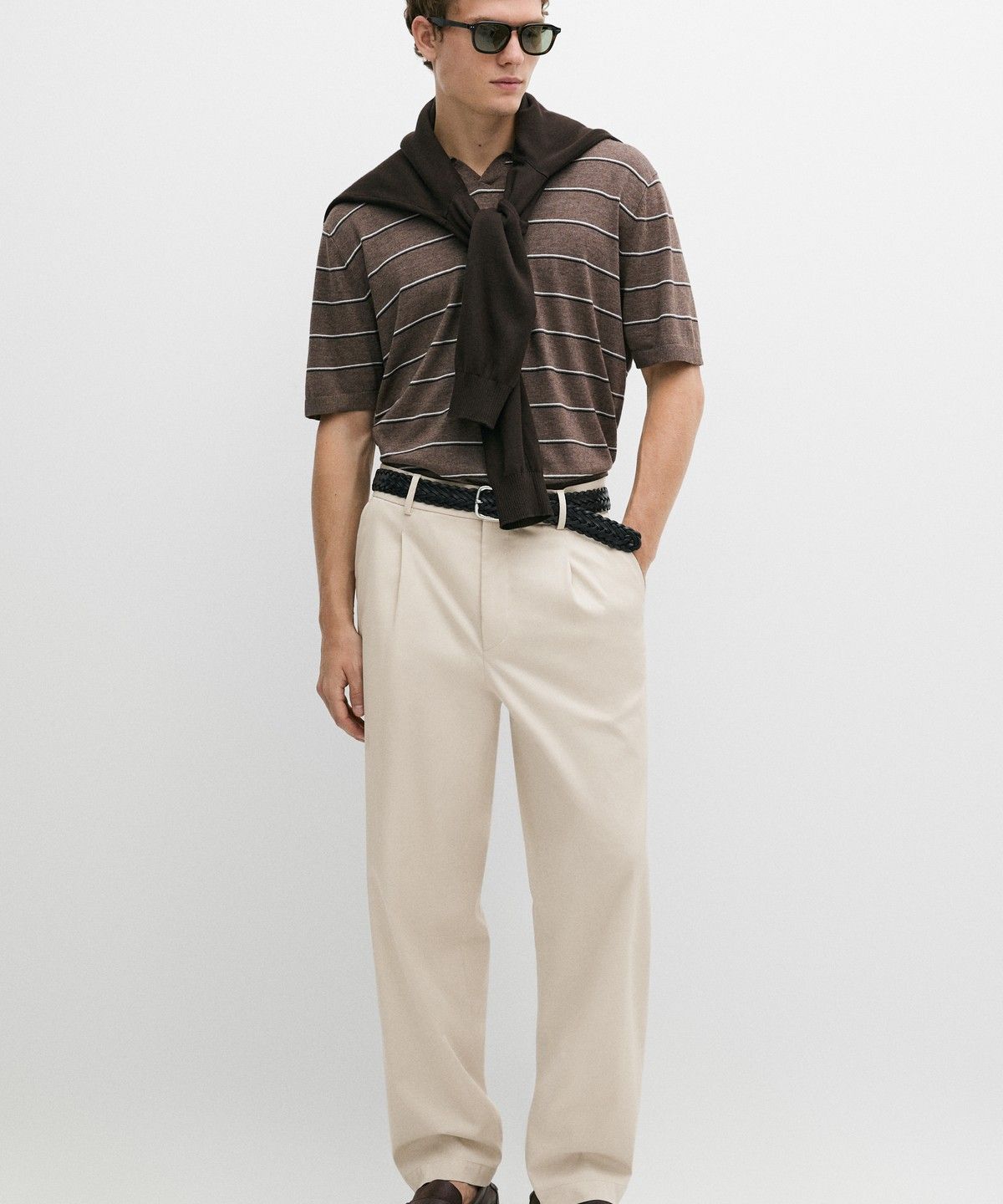 마시모두띠(MASSIMO DUTTI) 릴랙스 핏 다트 디테일 팬츠