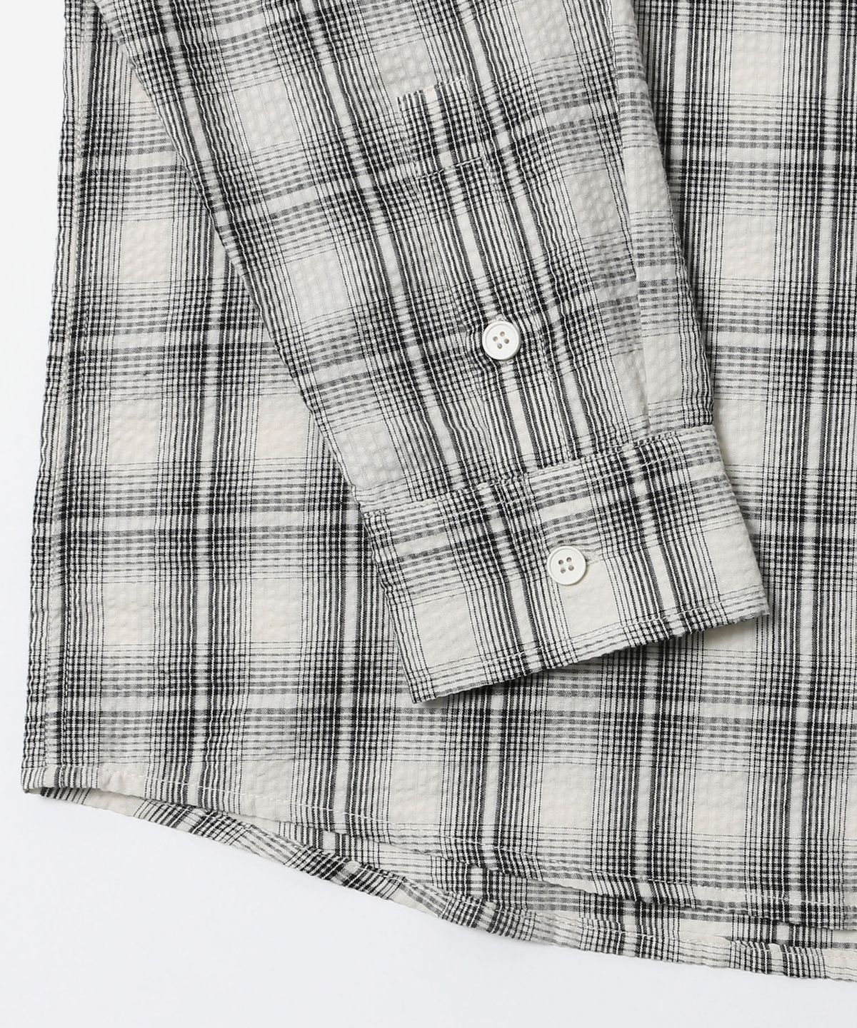 애드호크(ADHOC) 남성 원포켓 체크 긴팔 셔츠 (O-WHITE) (HC8LSA1)