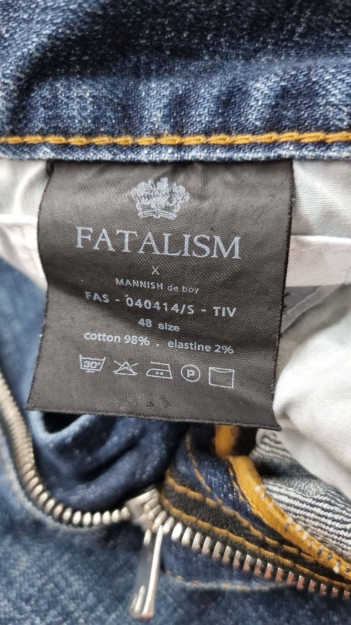 페이탈리즘(FATALISM) 청/데님 팬츠 48