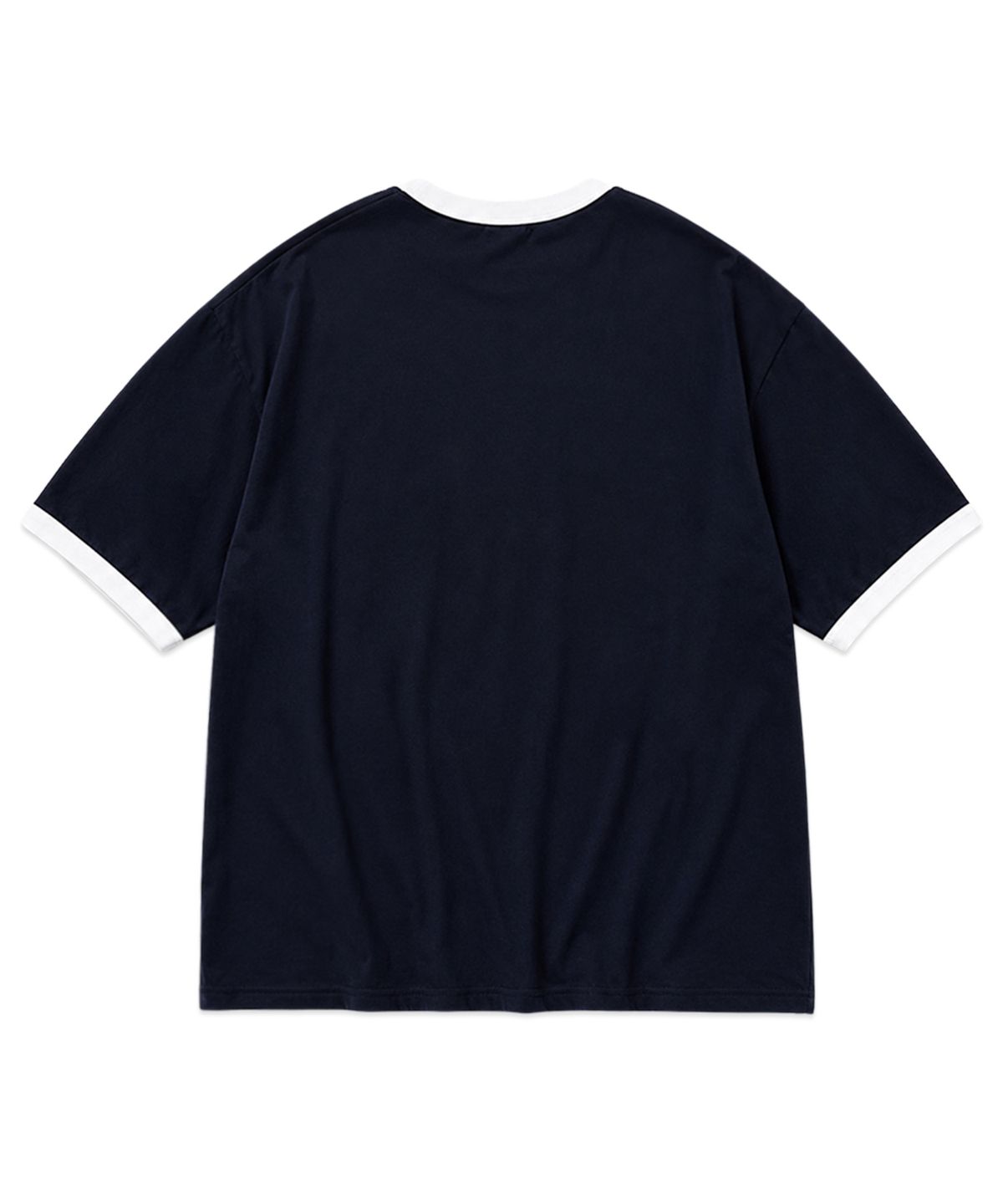 랜덤오프(RANDOMOFF) [Unisex] BASIC LINE RINGER T-SHIRT [NAVY]