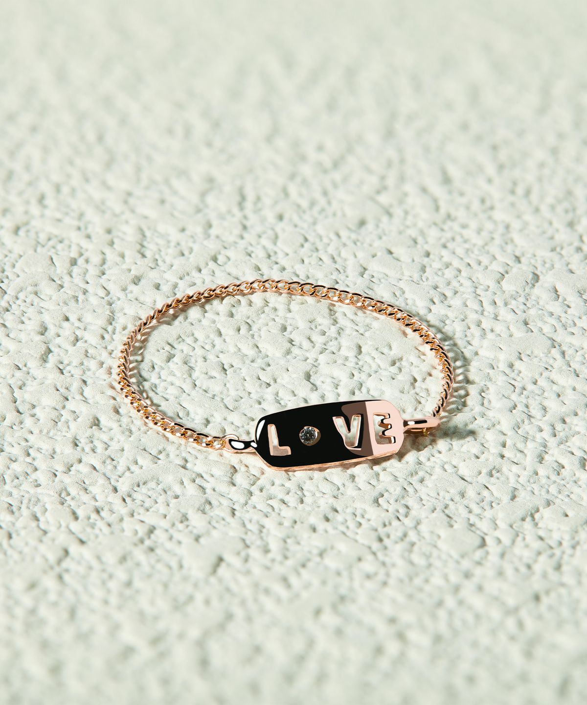 엘렌쥬얼리(HELENE JEWELRY) 14K 러브 스타일 커브 스틱 체인 금 반지