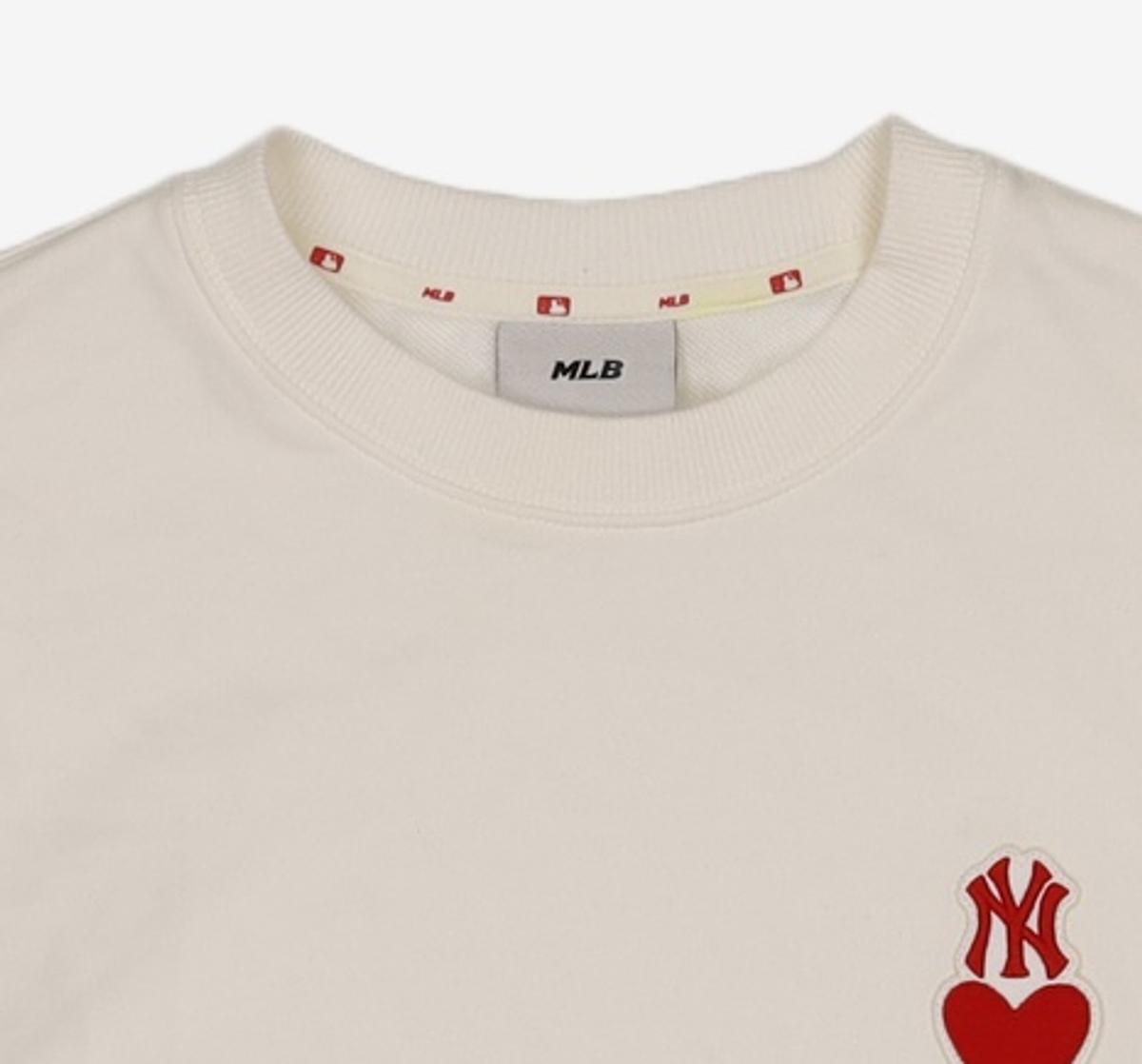 엠엘비(MLB) 하트 오버핏 맨투맨 NY (Cream) M